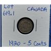 Image 1 : 1920 Canada 5-Cent Coin