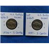 Image 2 : Pair of United States Buffalo nickels, 1936 & 1937