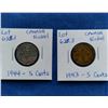 Image 1 : Pair of Canada Nickels, 5 Cents 1943 & 1944