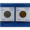 Image 2 : Pair of Canada Nickels, 5 Cents 1943 & 1944