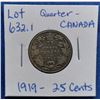 Image 1 : 1919 Canada Quarter, 25 Cents