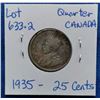 Image 2 : 1935 Canada Quarter, 25 Cents