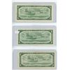 Image 2 : Three X 1954 Canadian $1.00 one dollar bills, one replacement