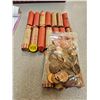 Image 2 : Large assortment pennies - 18 rolls & bag