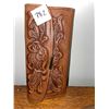 Image 4 : Vintage, leather, tooled purse, with wallet and wood carved handles for handmade bag