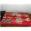 Image 1 : Small, gold plated flatware set