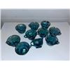 Image 2 : 10 piece set of carnival glass, punch glasses