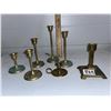 Image 2 : Collection of vintage, brass candle sticks