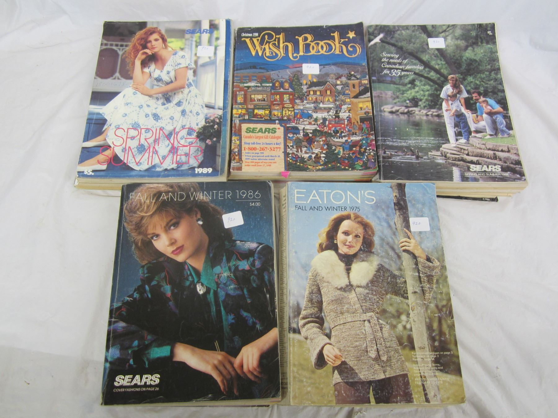 5 Catalogue's Eaton's and Sears Wish book