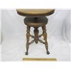 Image 1 : Antique Oak Piano Stool Claw Foot Feet