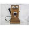 Image 4 : Antique Oak Cased Long Necked Kellogg's  Wall Telephone Complete