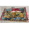 Image 2 : Beautiful, vintage, Deer, tapestry wall hanging/rug with fringe