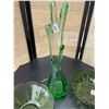 Image 2 : 3 pieces of vintage glassware, including beautiful swung glass, vase