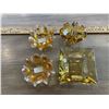 Image 1 : 4 pieces of vintage amber glass