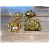 Image 2 : 4 pieces of vintage amber glass