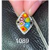 Image 2 : Millefiori glass, silver, pendent necklace, marked 925, with  silver chain