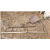 Image 2 : #3 Vintage scythe, scoop shovel, 3 prong hay fork