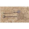 Image 1 : Antique home made hay fork and hay knife