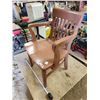 Image 2 : Vintage wooden desk chair (painted)