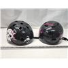 Image 1 : 2 Girls bike helmets - Skull is sz Medium - Monster High is 7/13 (is larger than the other)