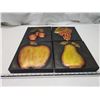 Image 2 : 4 Metal fruit wall décor - ea. 10"x10"