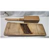 Image 2 : Vintage wooden cabbage slicer & large wooden mallet?