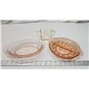 Image 1 : Pink depression glass dishware's - sugar dish, serving dishes, etc.