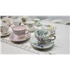 Image 3 : 10 pairs of fine China, assorted teacups & saucers - Royal Osborne, Phoenix, Crafton, etc.