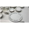 Image 4 : "Snowhite Regency" Johnson Bros large dish set - Plates, bowls, gravy dish, platters, etc.