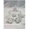 Image 1 : Assorted crystal dishes - bowls, cream n sugars, etc.