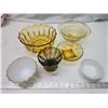 Image 1 : Colored glass dishware's - bowls, goblet, etc.