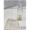 Image 1 : "The Dairy Pool" primrose milk bottle, w/ certificate