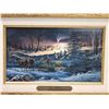Image 4 : 2 Framed paintings - "A Helping hand" (11x15") by Terry Redlin & Mountain (11x14")