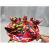 Image 3 : 2 Wooden handmade novelty toys - eating chickens, and spinning Taz