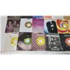 Image 2 : Collection of small 45rpm vinyl records, w/ stand