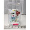 Image 1 : 2001 "Kiss Me" (spelled Kissme), collectible bear, ty beanie baby - in clear case, like new