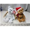 Image 1 : 2 Collectible bears, ty beanie babies - "Halo II" (Brown nosed) & "1997 Teddy" - like new, in bag
