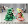 Image 2 : 2 Collectible bears, ty beanie babies - "May" & "Peace" - in bag, like new
