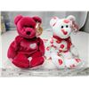Image 1 : 2 Collectible bears, ty beanie babies - "Valentina" & "Smooch" - in bag, like new