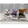 Image 1 : 3 USA collectible bears, ty beanie babies - "USA", "Glory" & "Hero" - in clear case, like new