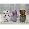 Image 3 : 3 USA collectible bears, ty beanie babies - "USA", "Glory" & "Hero" - in clear case, like new