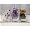 Image 5 : 3 USA collectible bears, ty beanie babies - "USA", "Glory" & "Hero" - in clear case, like new
