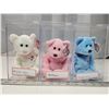 Image 1 : 3 Asian collectible bears, ty beanie babies - "Nipponia", "Sakura" & "Mugungwha" - in clear case, li