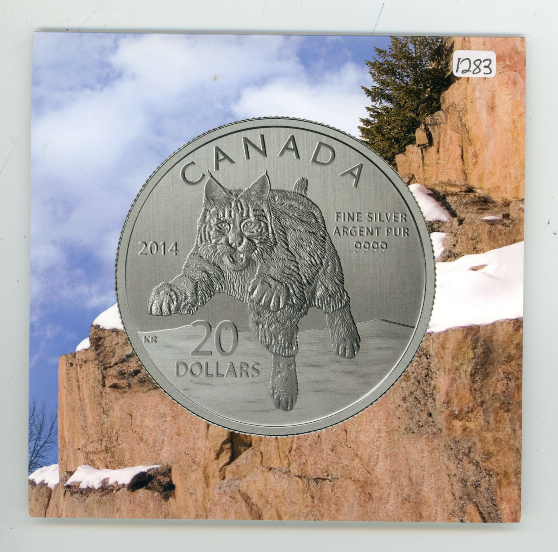 2014 Lynx Canadian Fine Silver 20 Dollar Coin In Folder Schmalz 2014-lynx-canadian-fine-silver-20-dollar-coin-in-folder-schmalz