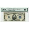 Image 1 : 1934A PMG graded, USA silver certificate 5 dollar bill - Julian/Morgenthau - *04523055A - VF30
