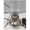 Image 9 : Vintage hanging "Aladdin" oil lamp, c/w chimney and retractable ceiling chain - Very Nice - 30"H