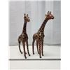 Image 1 : 2 Giraffe figurines - Feels like pleather - 18" & 19"H
