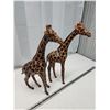 Image 2 : 2 Giraffe figurines - Feels like pleather - 18" & 19"H