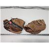 Image 1 : 2 Assorted baseball gloves