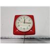 Image 1 : General Electric, vintage wall electric clock - works - 7"x7"